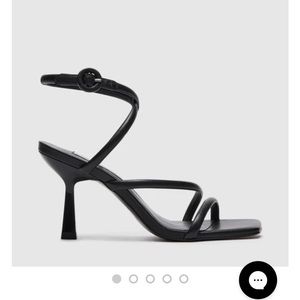 Black Leather Kitten Heels FAE by Steve Madden